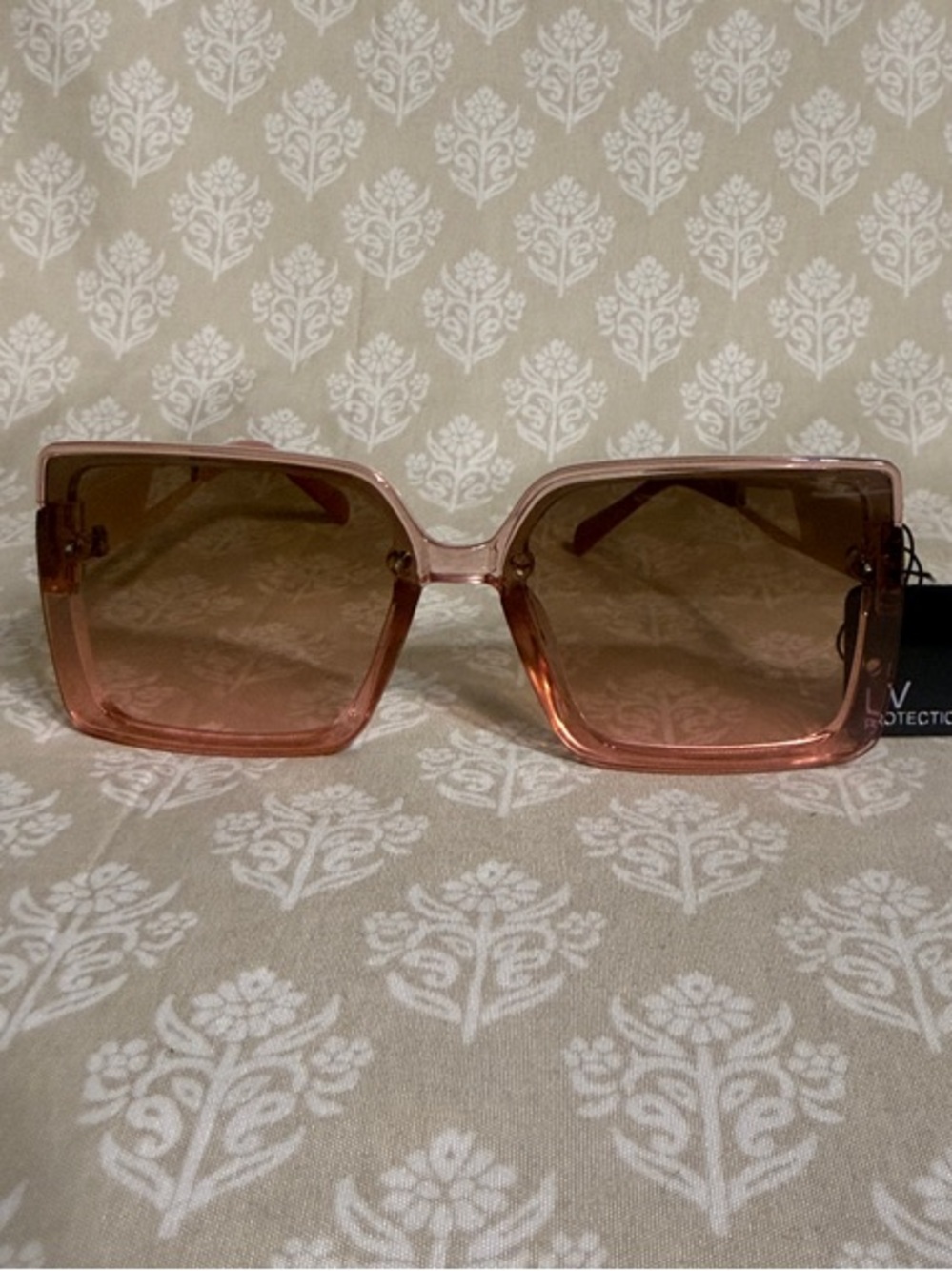 Pink Square Frame Sunglasses - UV Protection